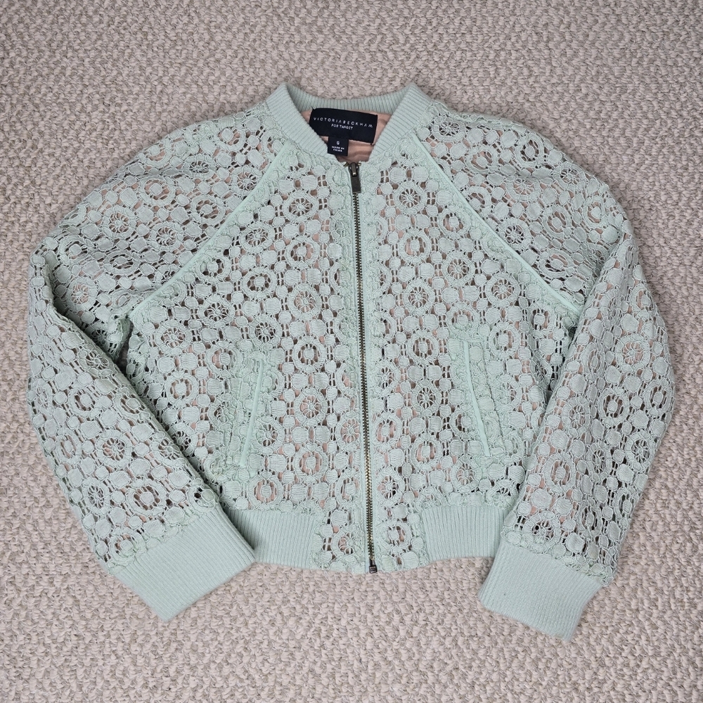 Victoria Beckham for Target Green Lace Bomber Jacket